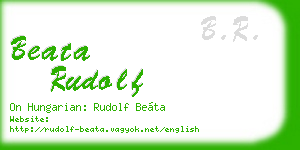 beata rudolf business card
